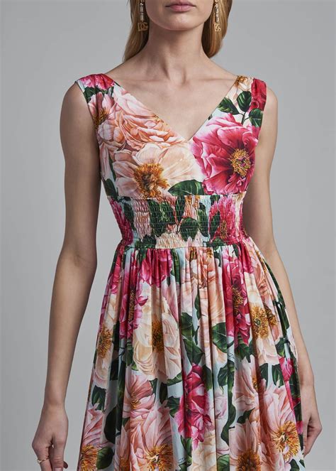 dolce gabbana floral print babydoll dress|dolce and gabbana floral print dress.